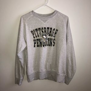 Heather Gray Pittsburgh Penguins Crewneck